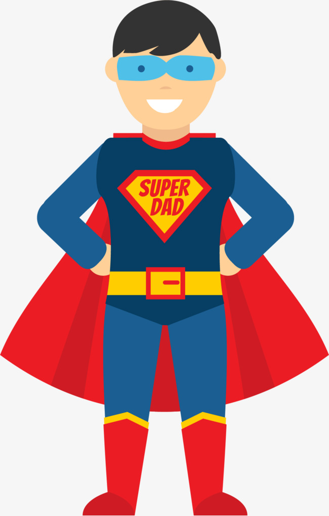 650x1019 Superhero Dad Vector Illustration, Vector Graphics, Vector, Vector