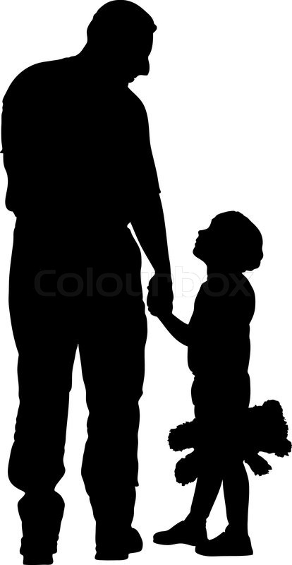 414x800 Vector Illustration Of Daddy And Child Stock Vector Colourbox
