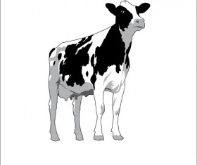 280x235 Dairy Cow Vector