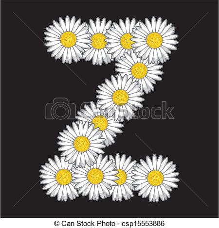 450x470 Daisy Flower Letter Vector