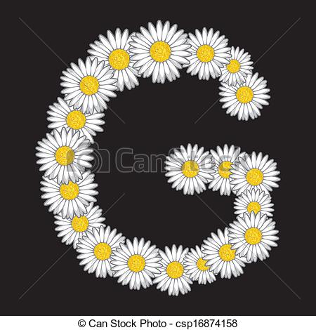 450x470 Daisy Flower Letter.