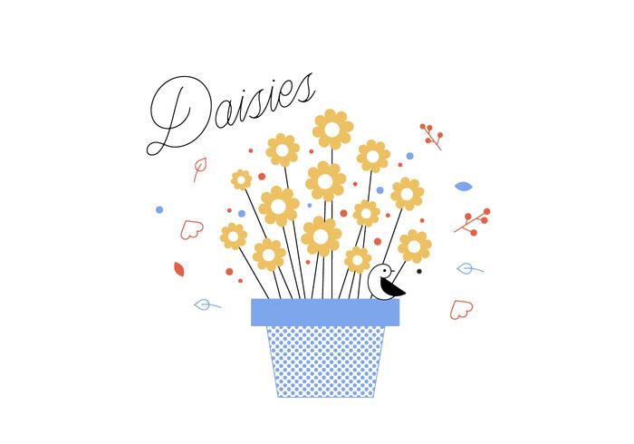700x490 Free Daisies Vector