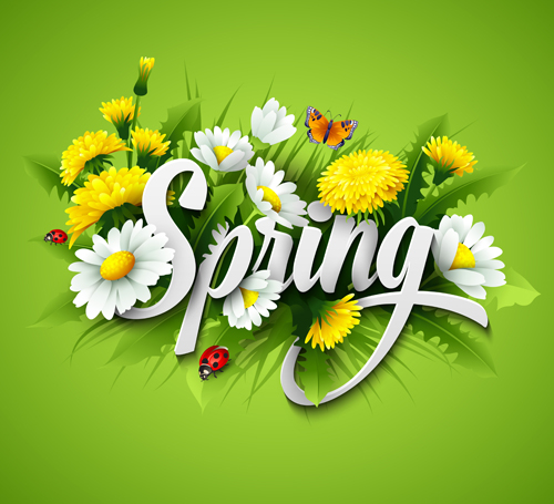 500x455 Refreshing Spring Flower Backgrounds Vector 05 Free Download