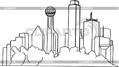 400x226 Dallas Skyline Stock Vector Graphics Cliparto
