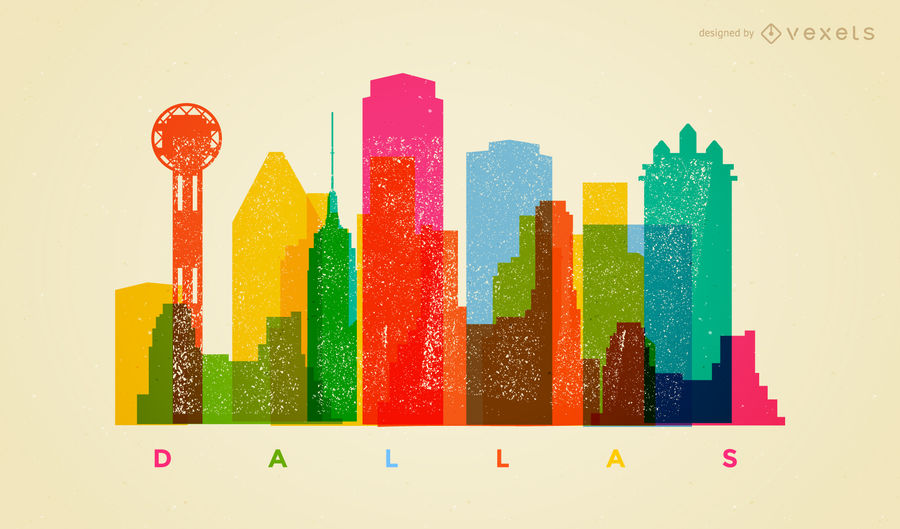 900x529 Colorful Dallas Skyline