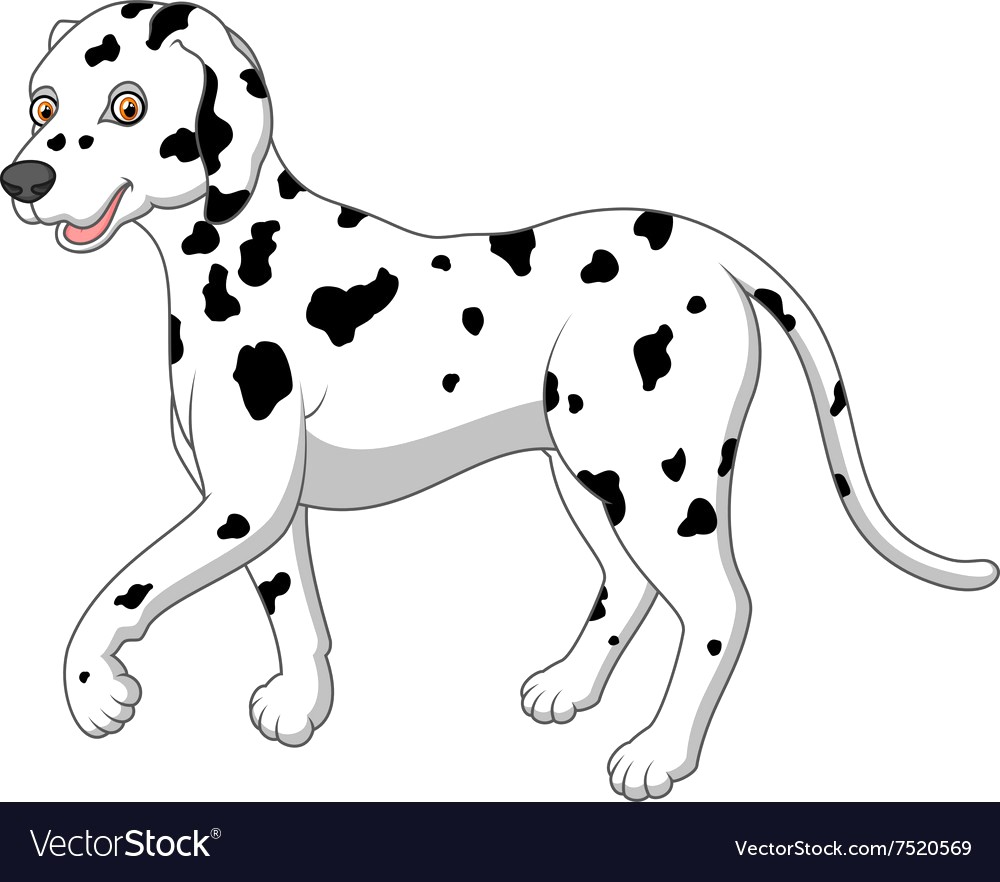 1000x882 Cartoon Of A Dalmatian Walking Vector 7520569 Images