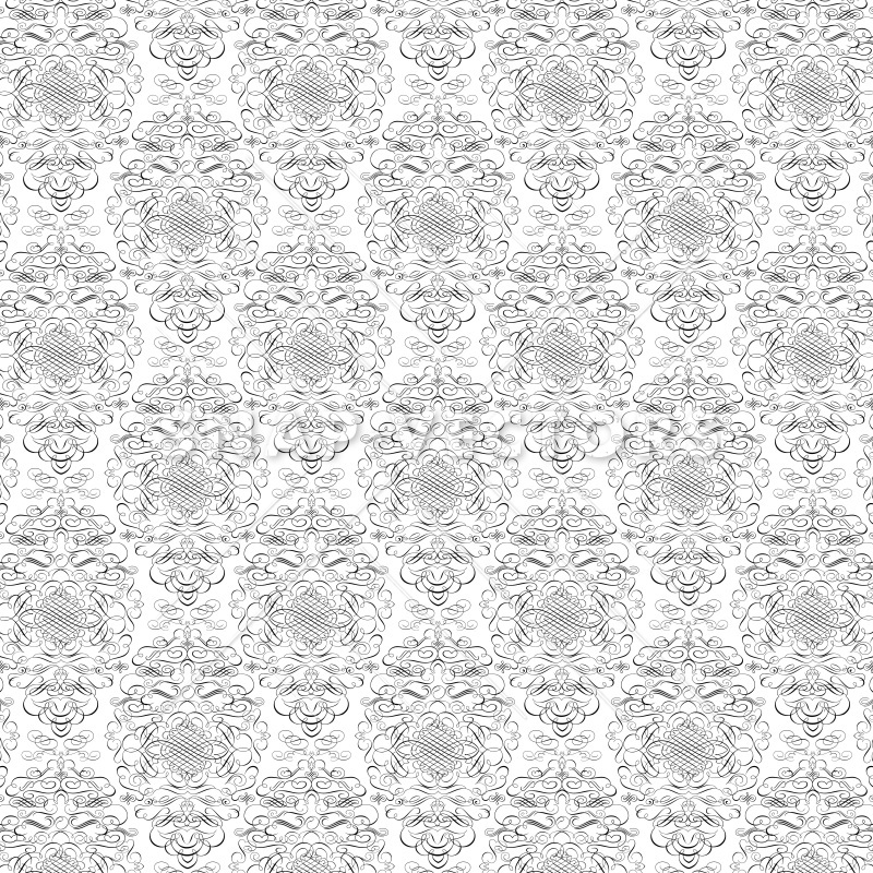 800x800 Vector Repeating Damask Pattern Background
