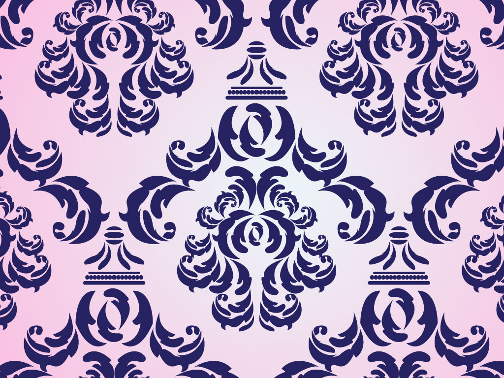 1024x768 Damask Vector Pattern