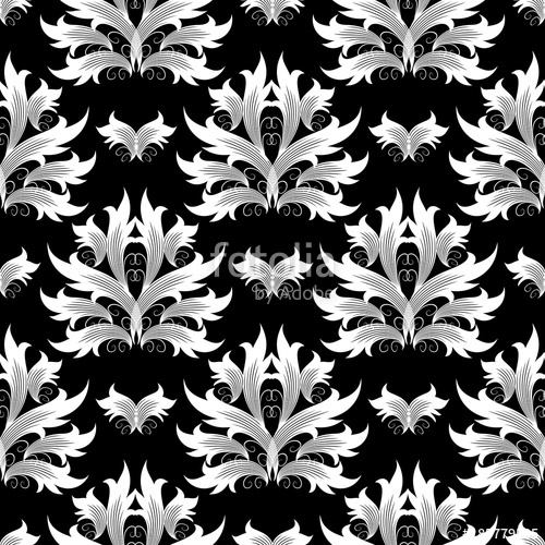 500x500 Damask Vector Seamless Pattern. Baroque Background. Floral