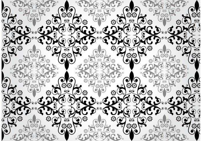 700x490 Floral Damask Vector Pattern 104569