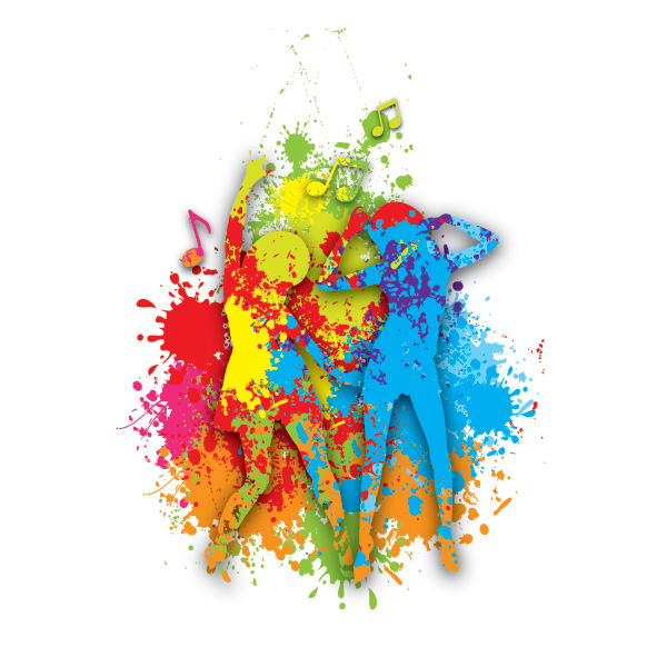 600x600 Colorful Dance Free Vector Graphic Download