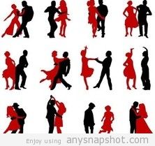 222x209 Dancing Silhouettes Free Vector