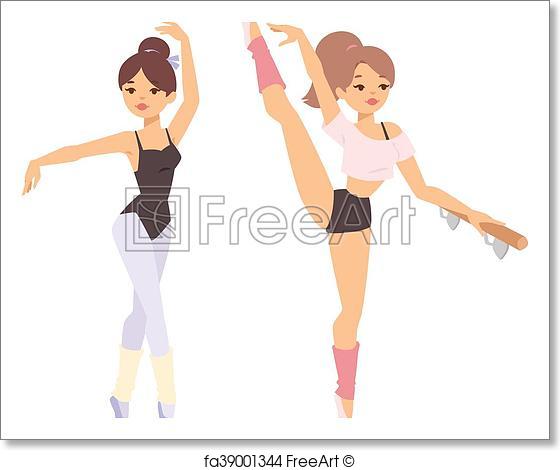 560x470 Free Art Print Of Ballerina Dancer Vector Girl. Silhouette Of