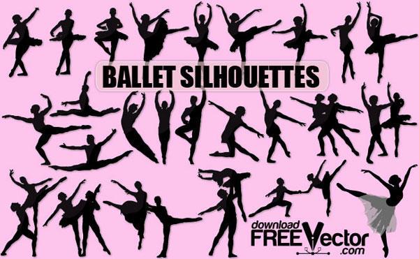 600x371 Ballet Dancer Silhouette Vector Free 123freevectors