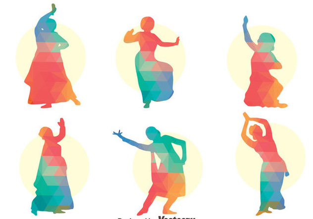 632x443 Colorful Bollywood Dance Vector Set Free Vector Download 405061