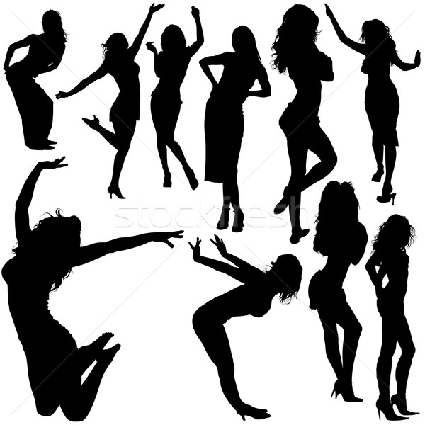 600x600 Dancing Girl Silhouettes Vector Illustration Roman Dekan (Derocz