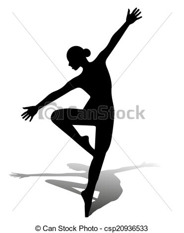 371x470 Vector Silhouette Dancing Girl.