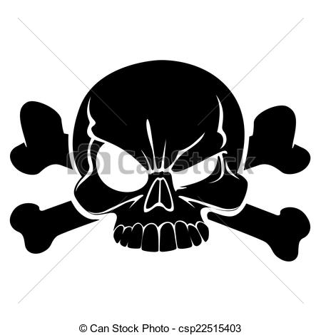 450x470 Skull And Bones Sign Of The Danger.