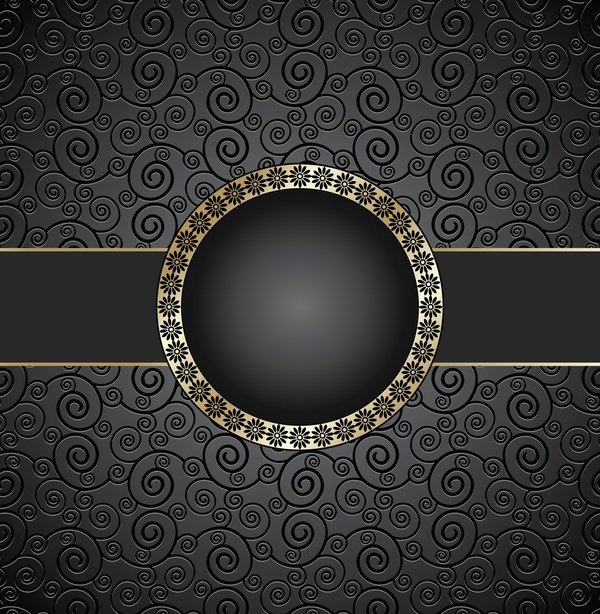 600x614 Golden Frame With Luxury Dark Background Vector 02 Free Download