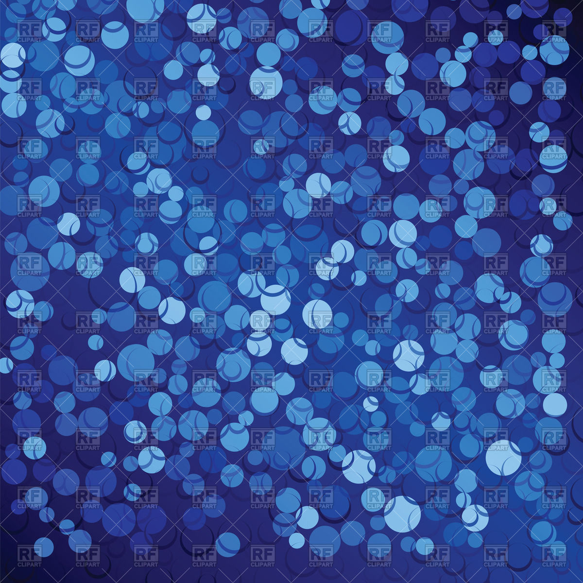 1200x1200 Abstract Blue Light Bubbles On Dark Background Vector Image