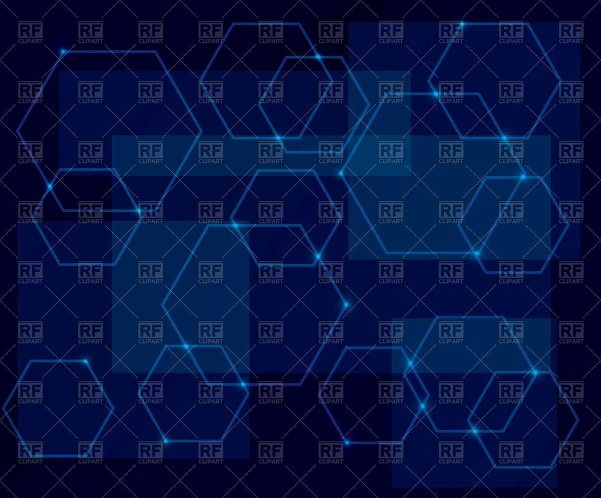 1200x995 Abstract Dark Blue Background With Hexagons Vector Image Vector