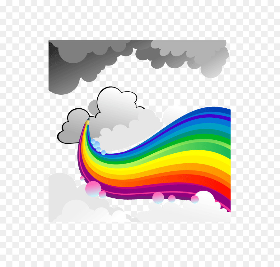 900x860 Rainbow Cloud