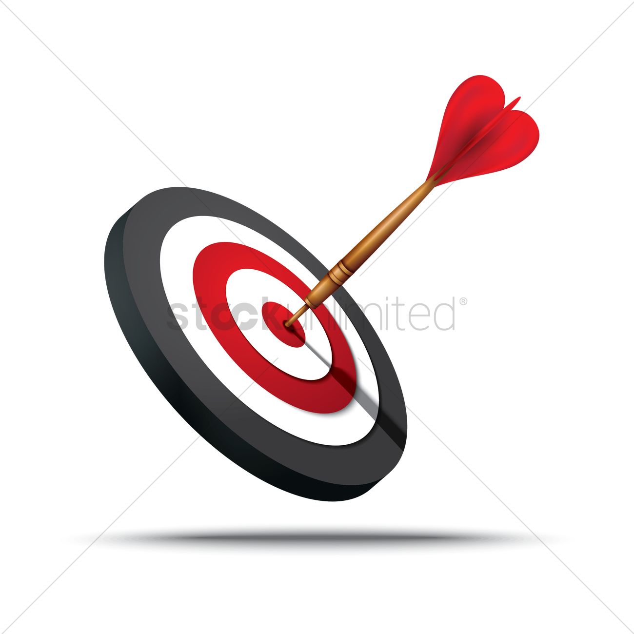 1300x1300 Dartboard With Dart Vector Image