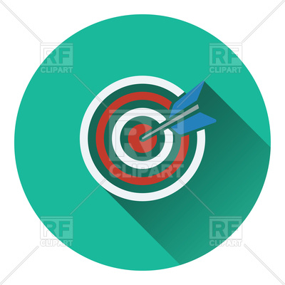 400x400 Icon Of Target With Dart Vector Image Vector Artwork Of Signs