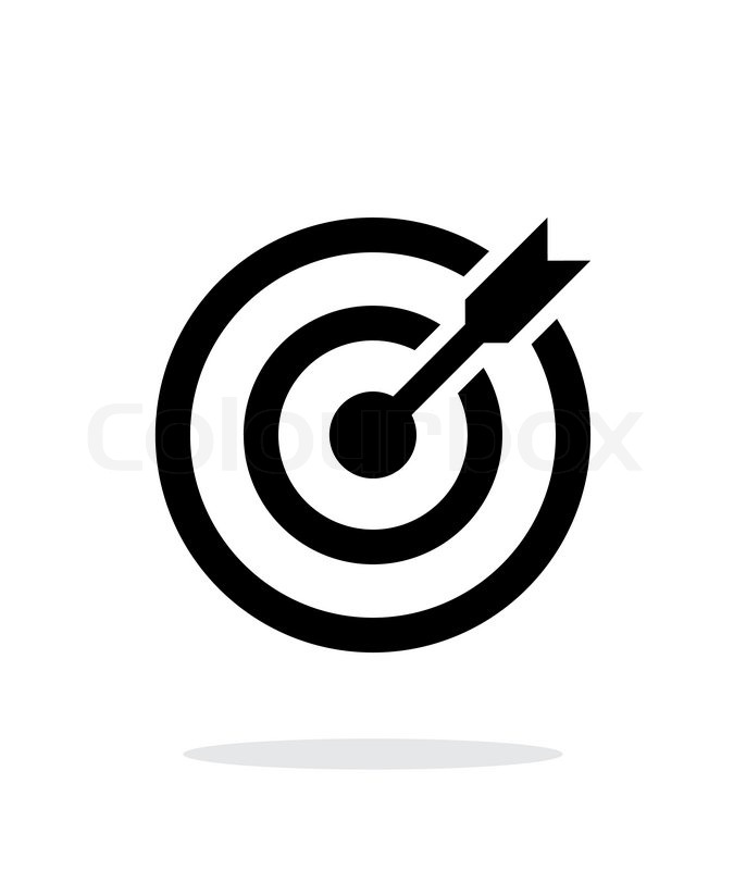 686x800 Successful Shoot. Darts Target Aim Icon On White Background