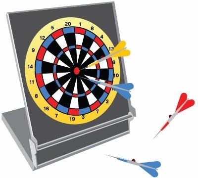 400x360 Vector Dartboard With Darts Free Vector In Encapsulated Postscript
