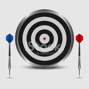 300x300 Dartboard ,vector Premium Clipart
