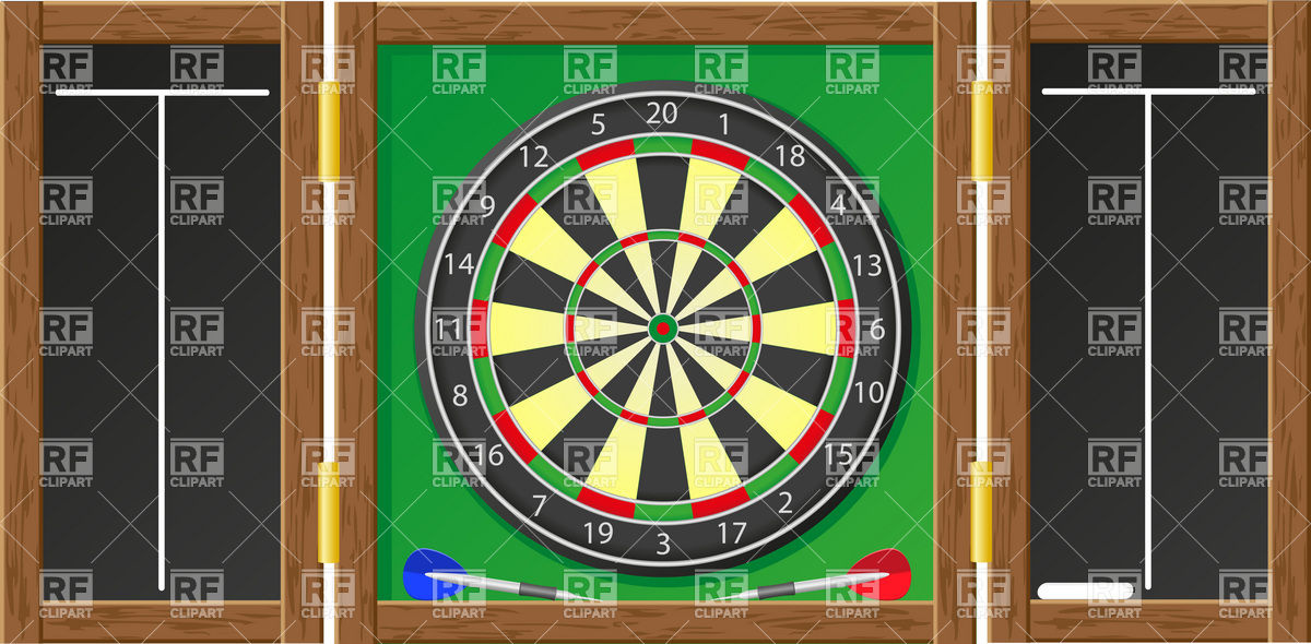 1200x590 Dartboard And Darts Vector Image Vector Artwork Of Sport And