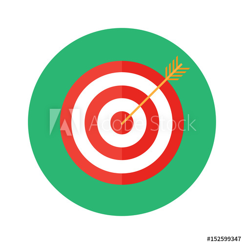 500x500 Target Icon. Dartboard Vector Illustration Business And Marketing