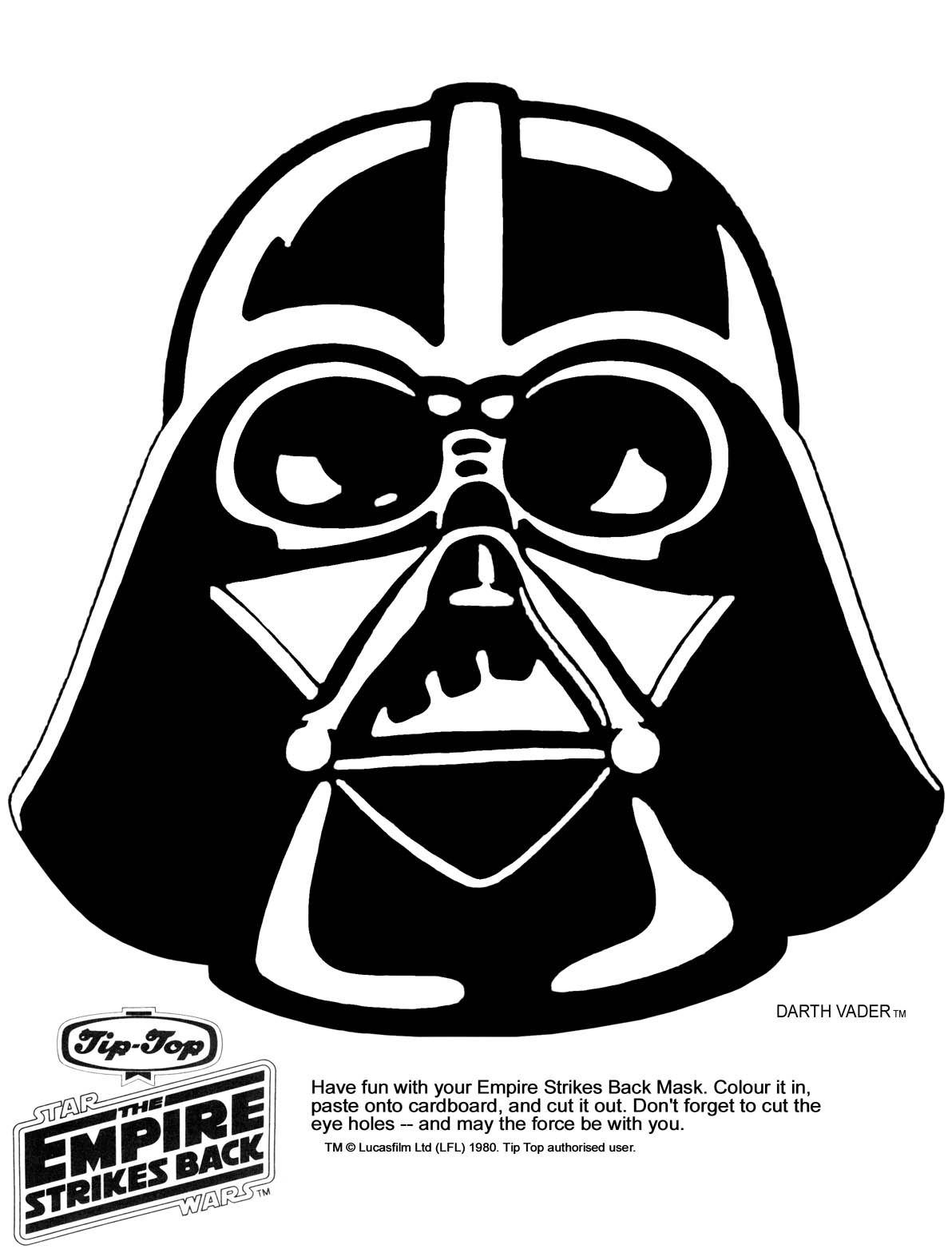1192x1568 Mask Printable Click The Picture For The Darth Vader Mask In