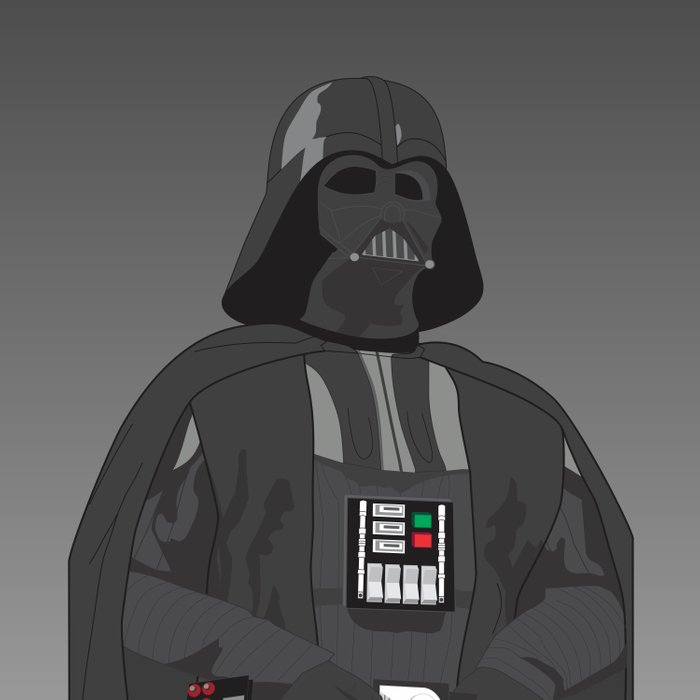 700x700 Darth Vader (Vector Art) Duvet Cover By Troyarthurgraphics Society6