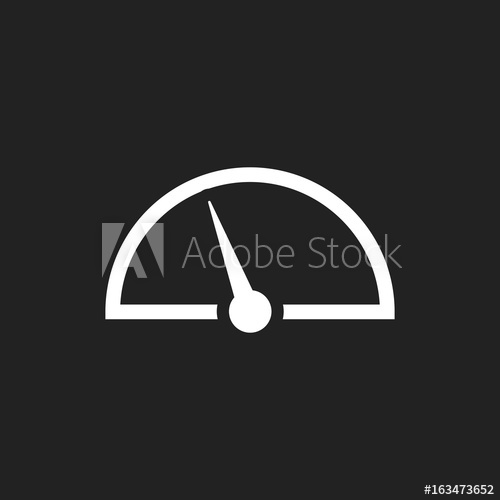 500x500 Dashboard Vector Icon. Level Meter Speed Vector Illustration
