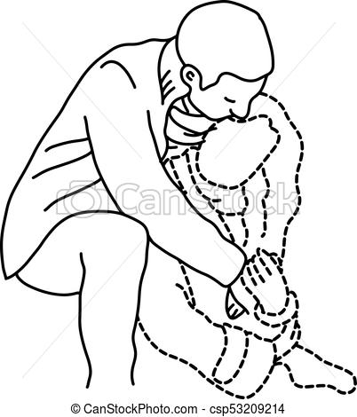 402x470 Man Hugs His Transparent Dashed Line Girlfriend Vector