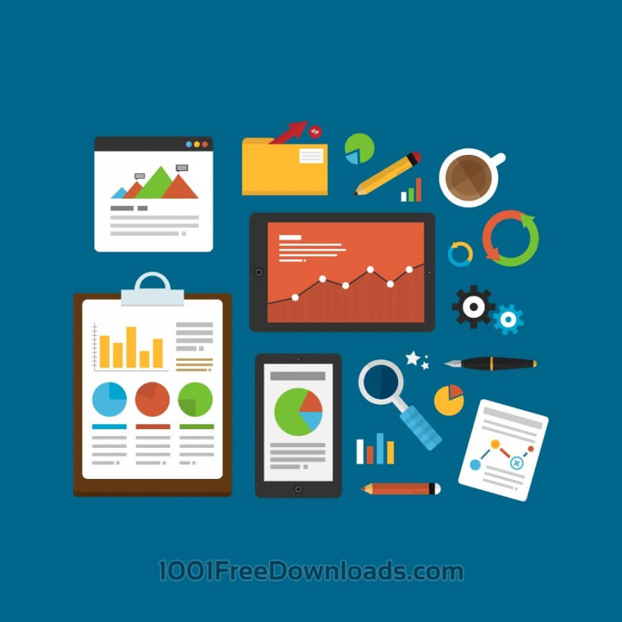 900x900 Free Vectors Data Analysis Icons