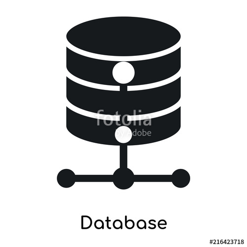 500x500 Database Icon Vector Sign And Symbol Isolated On White Background
