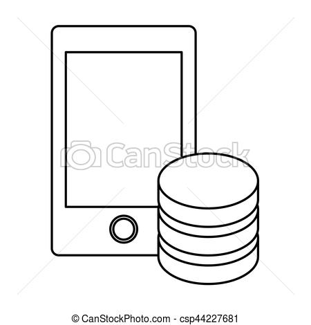 450x470 Figure Optimization Server Smartphone Database Icon, Vector