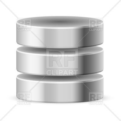 400x400 Metal Cylindrical Database Or Hdd Icon Vector Image Vector