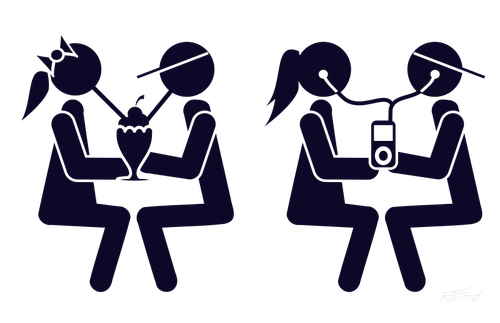 500x323 Couple On Date Vector Illustration Public Domain Vectors