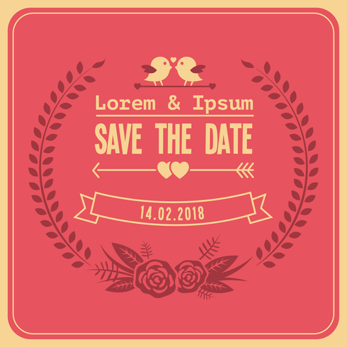 490x490 Free Wedding Save The Date Vector