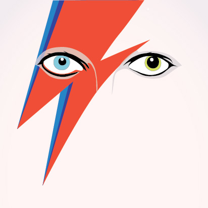 412x412 David Bowie Lightning Bolt Vector