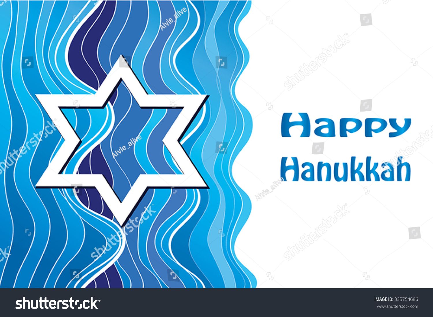 1500x1099 Happy Hanukkah Greeting Card With David Star. Vector Illustration