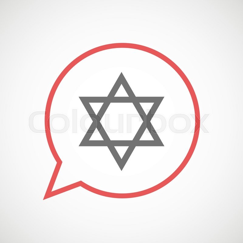 800x800 Illustration Of An Isolated Comic Balloon With A David Star