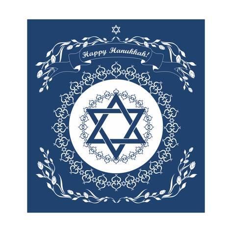 473x473 Jewish Hanukkah Holiday Background With Magen David Star