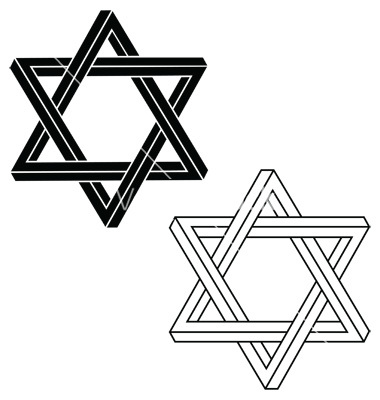 380x400 Star Of David Outline Clip Art