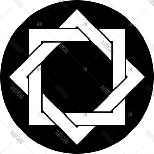 300x300 Stock Vector Eight Point Star Symbol Contrast Black And White