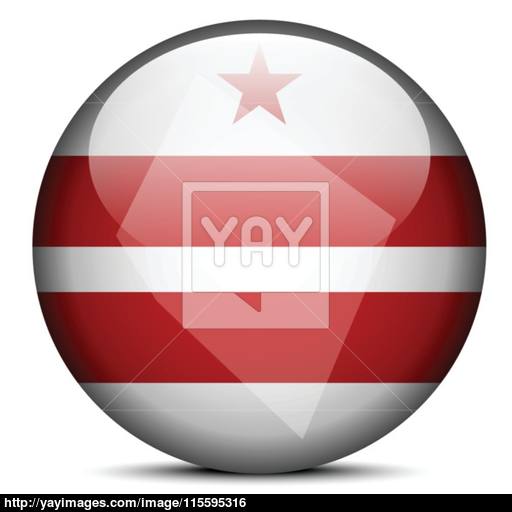 512x512 Map On Flag Button Of Usa Washington Dc Vector